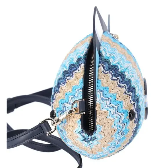 Kate Spade KG739 What A Catch 3D Fish Crossbody Novelty Blue Multi - Picture 5 of 7